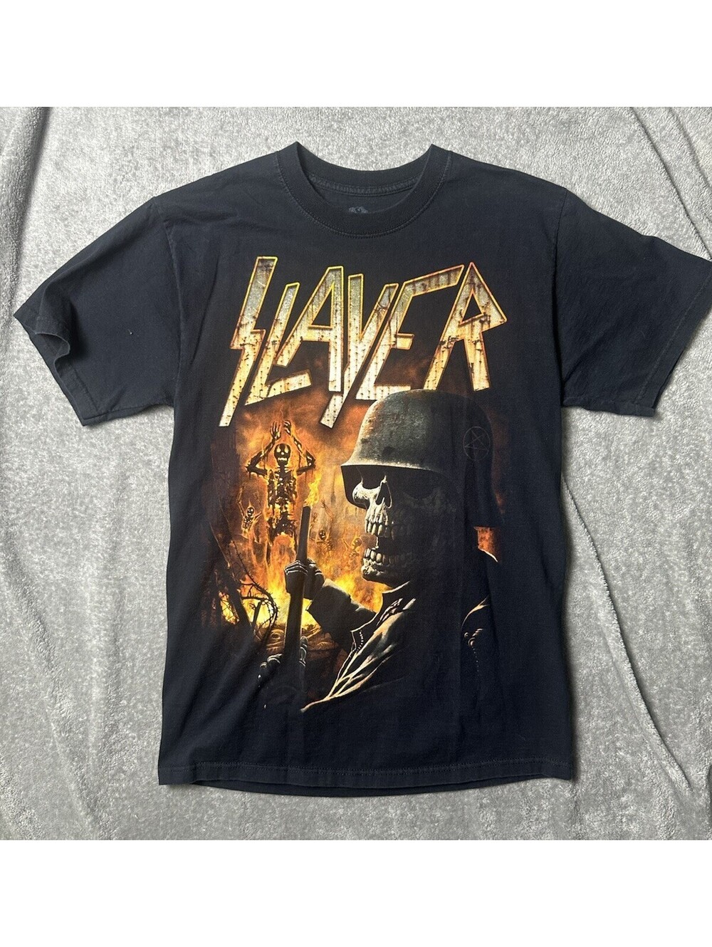 2015 Slayer World Domination Tour T Shirt Medium Double Sided Thrash Metal